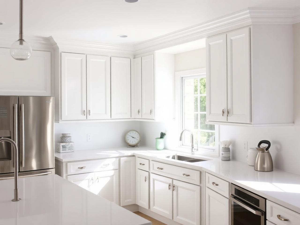 Dark kitchen → bright kitchen — after